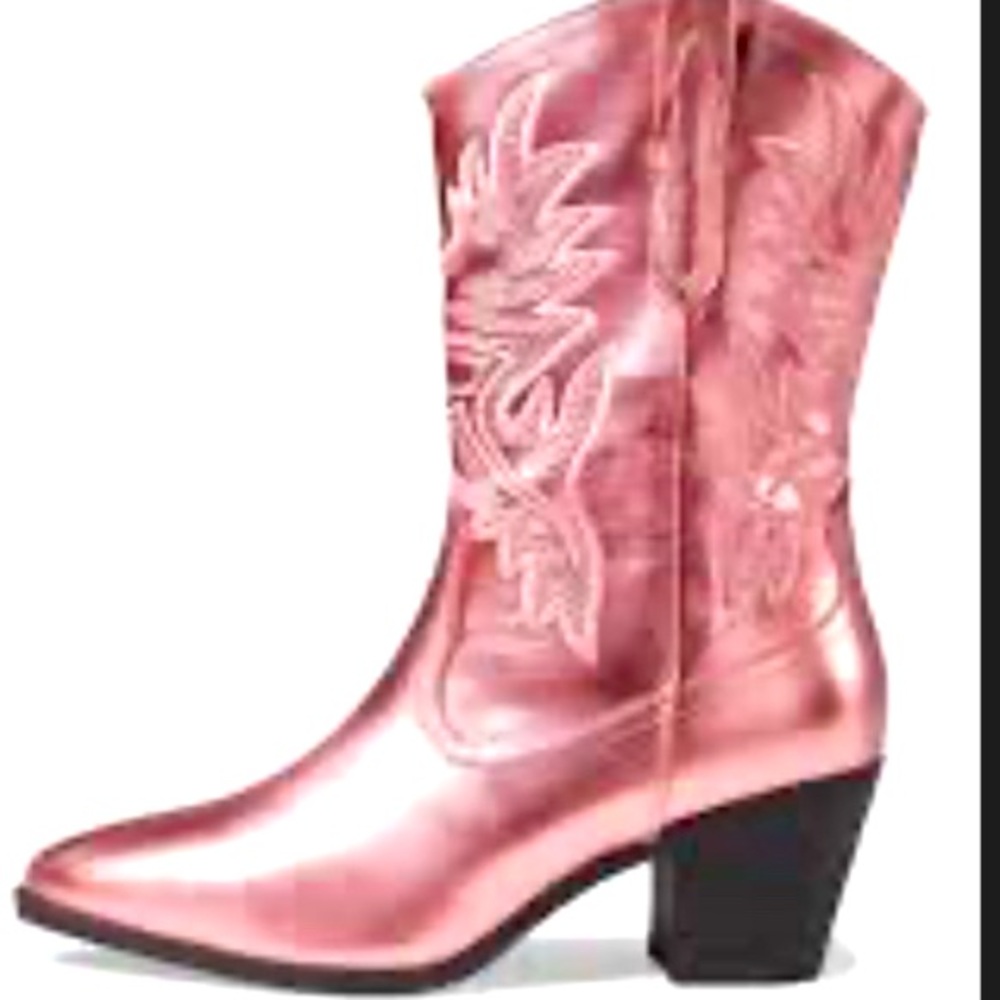 Metallic pink boots!